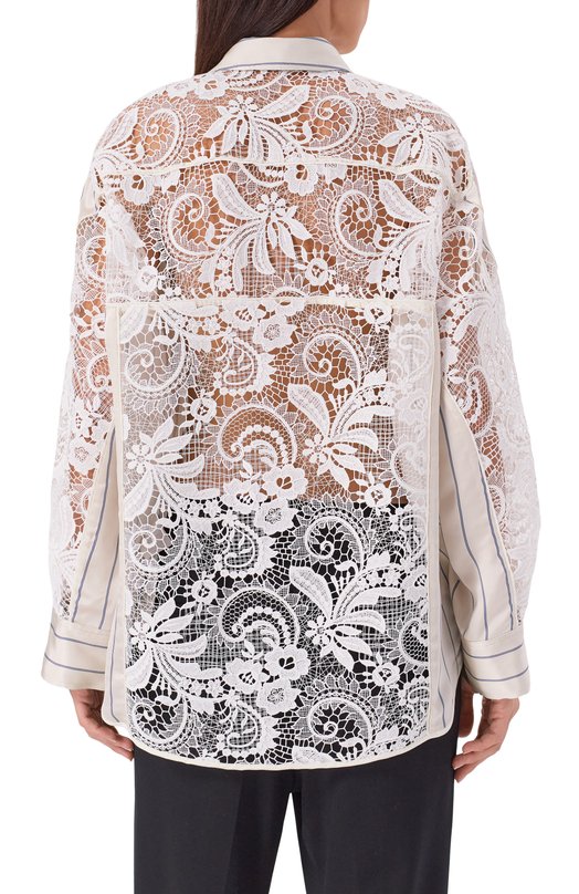 Рубашка из вискозы 3.1 Phillip Lim S252-21681FST Кремовый  S252-21681FST Фото 4