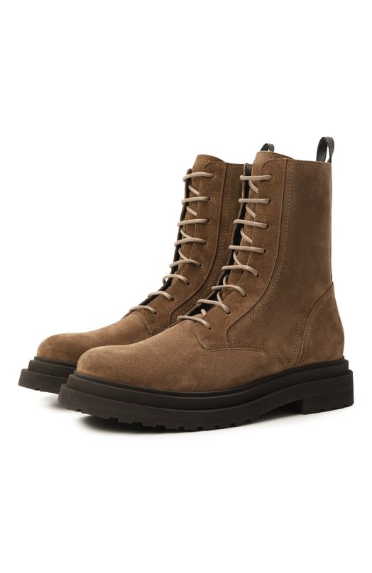 Замшевые ботинки Brunello Cucinelli MZSFG3036P Коричневый MZSFG3036P
