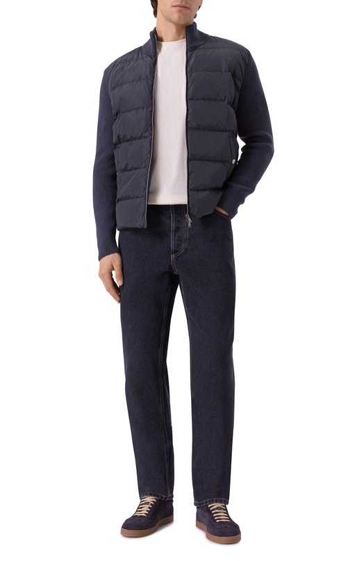 Комбинированный кардиган Herno MP000126U/70061 Синий  MP000126U/70061 Фото 2