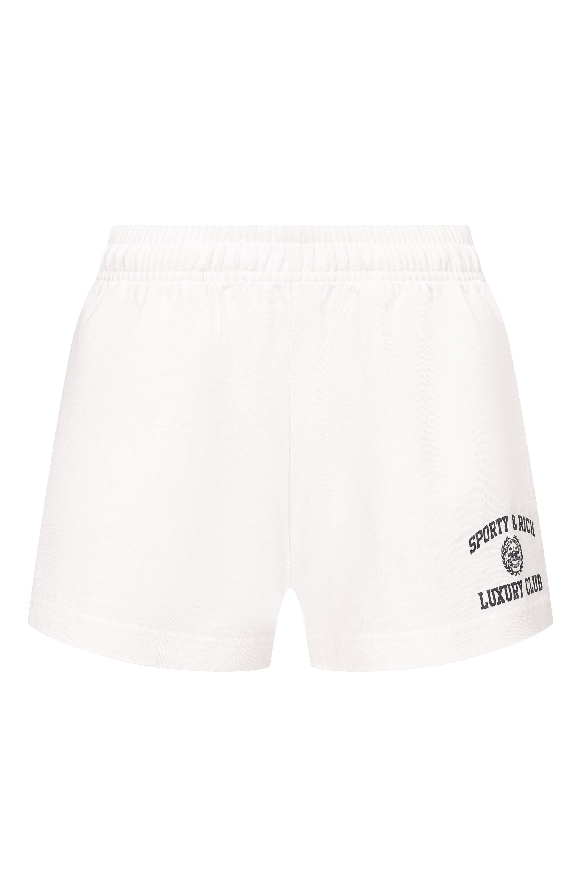 Хлопковые шорты luxury club SPORTY AND RICH, арт. SH0377842WH01/S&R LUXURY CLUB DISC0 SH0RT, фото 1