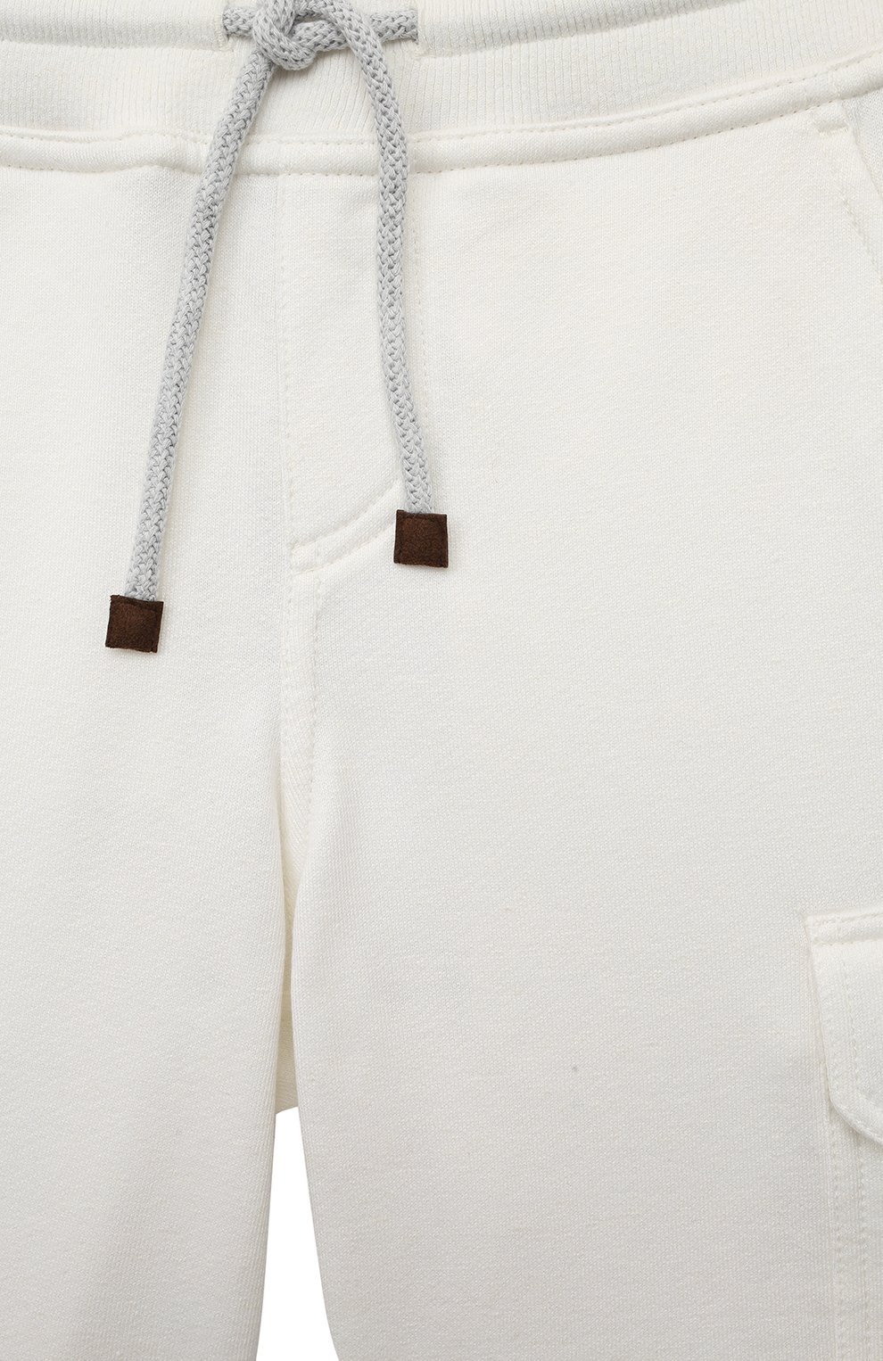 Шорты из хлопка и льна BRUNELLO CUCINELLI белого цвета по цене 39700 руб., арт. BTU10E388B, фото 3 Шорты из хлопка и льна BRUNELLO CUCINELLI, арт. BTU10E388B, фото 3