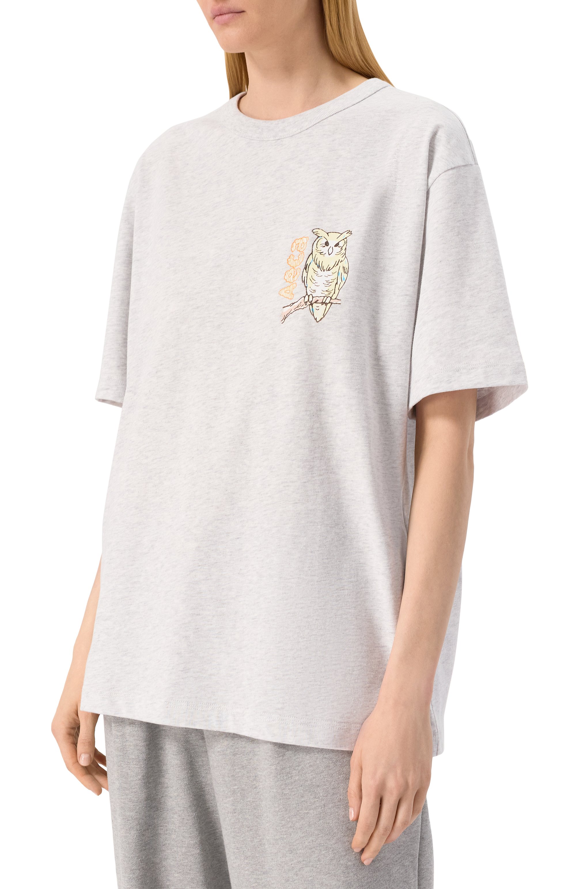 Хлопковая футболка AECA WHITE, арт. AWCMSSBDTTSOV003C0.LIGHT GREY (L), фото 3