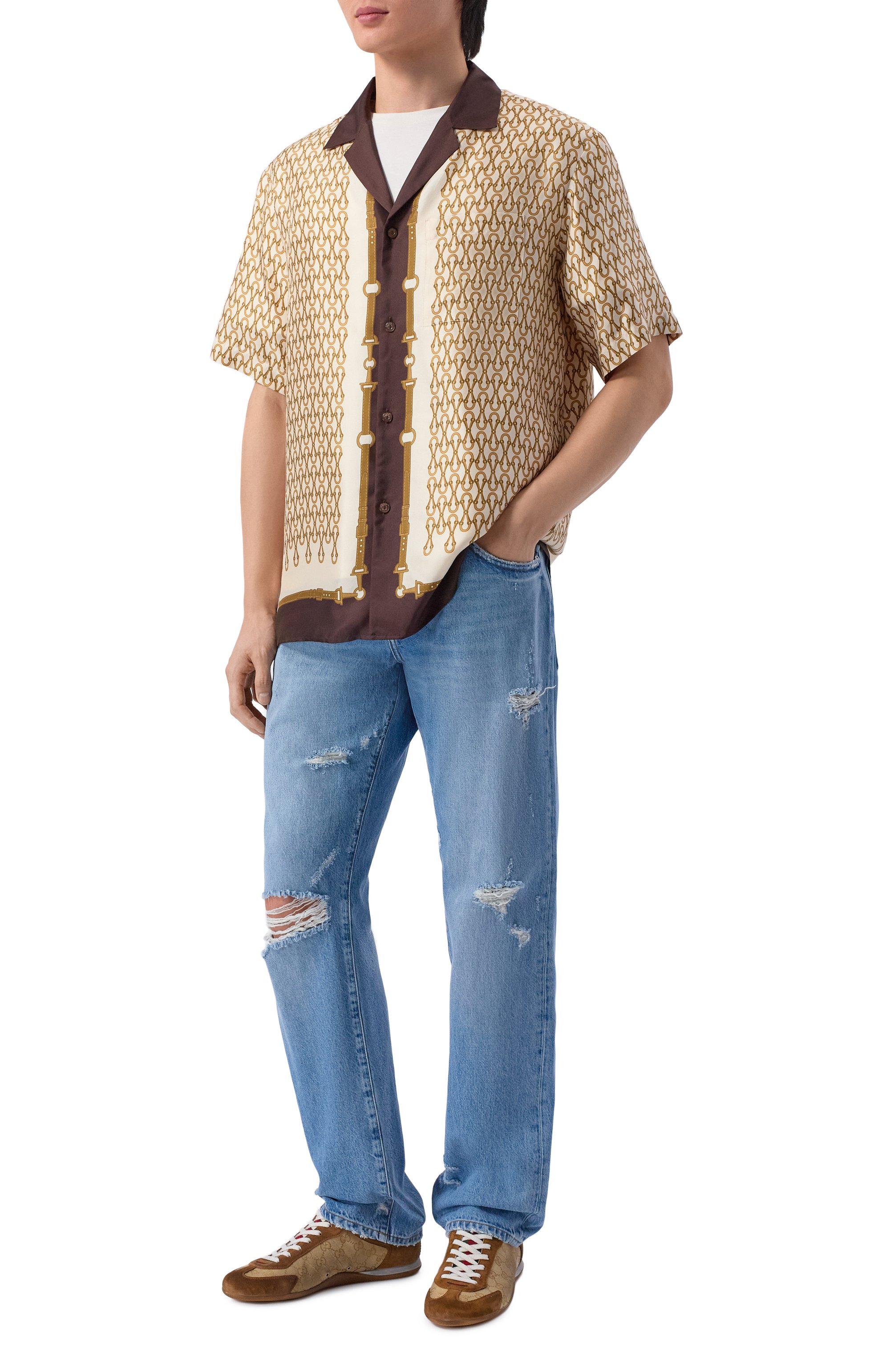 Комбинированные кеды shift GUCCI, арт. 857018/AAF1X, фото 2