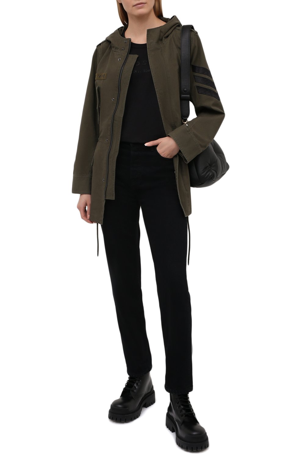 Хлопковая парка ZADIG AND VOLTAIRE хаки цвета по цене 57450 руб., арт. SKCD2903F, фото 2 Хлопковая парка ZADIG AND VOLTAIRE, арт. SKCD2903F, фото 2