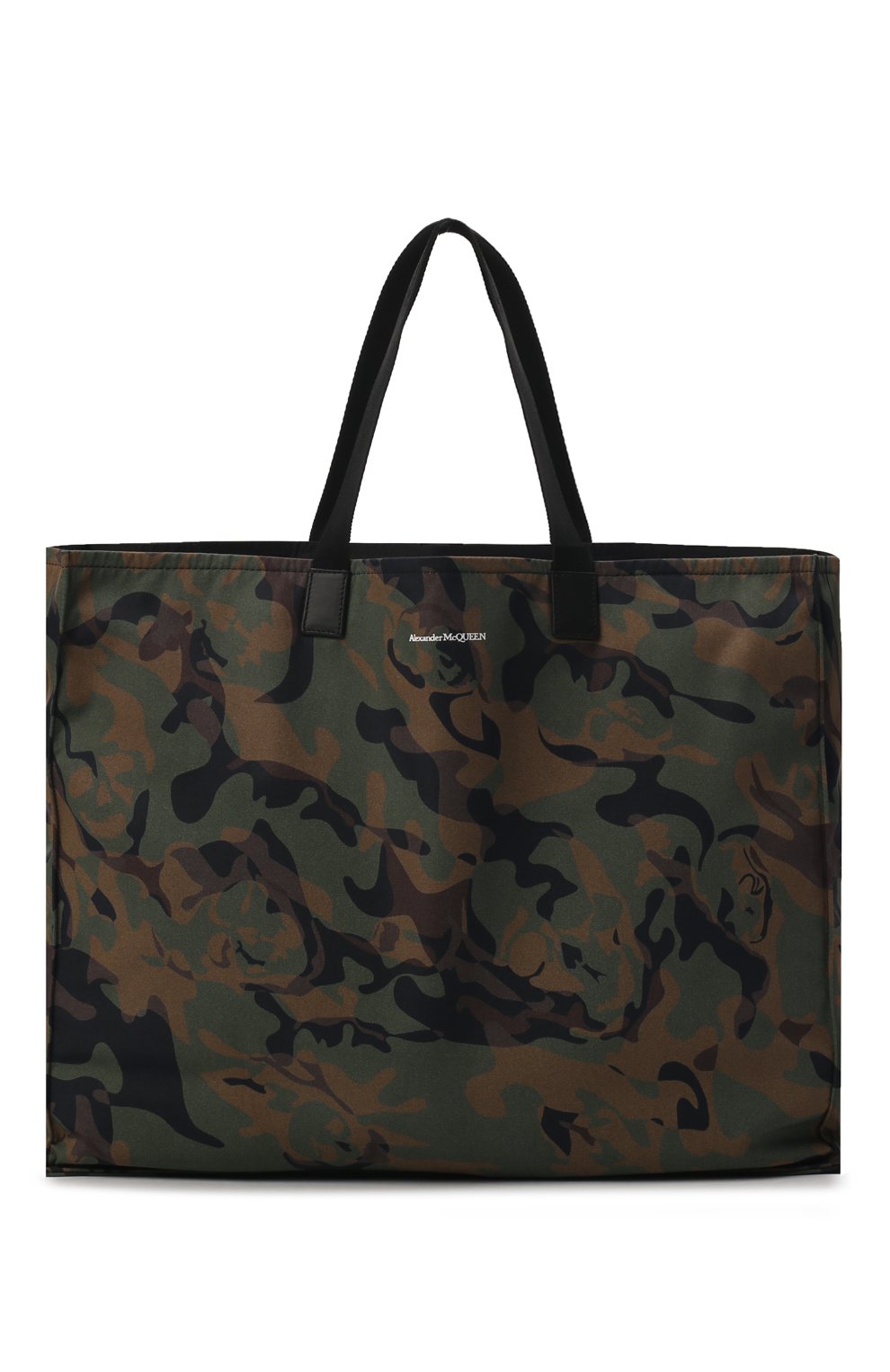 Текстильная сумка-шопер ALEXANDER MCQUEEN хаки цвета по цене 117000 руб., арт. 662865/1AAE1, фото 1 Текстильная сумка-шопер ALEXANDER MCQUEEN, арт. 662865/1AAE1, фото 1