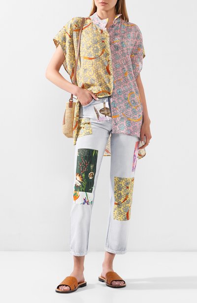 Джинсы loewe x paula's ibiza LOEWE голубого цвета по цене 69950 руб., арт. S616331X27, фото 2 Джинсы loewe x paula's ibiza LOEWE, арт. S616331X27, фото 2