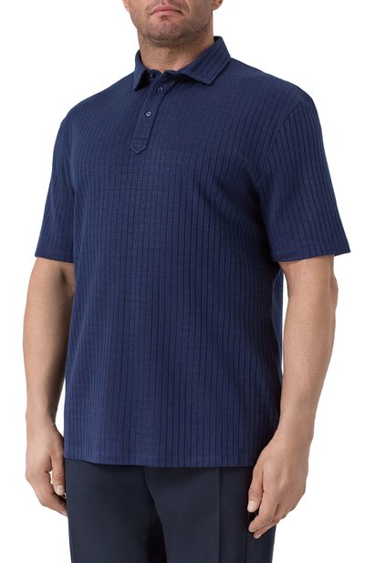 Поло изо льна и хлопка BRUNELLO CUCINELLI, арт. MW8653936W, фото 3