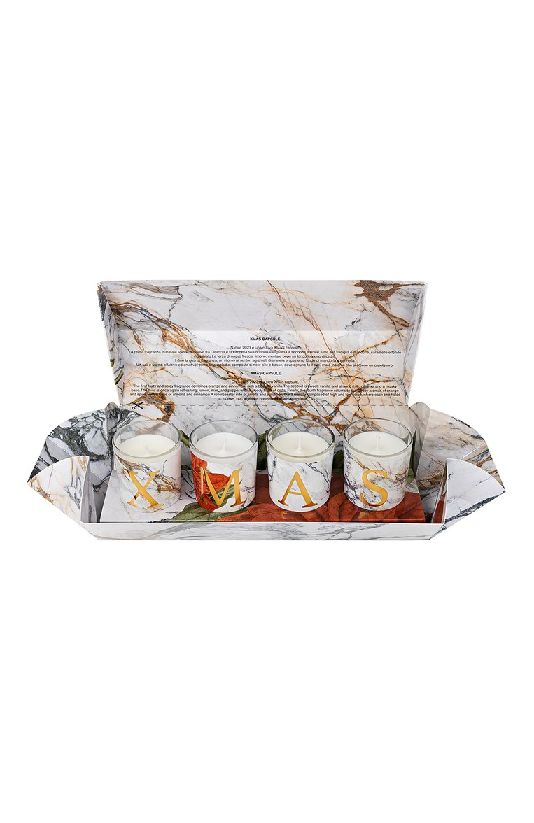 Набор ароматических свечей xmas (4x70g) PERNICI бесцветного цвета, арт. 8001962087971 | Фото 2 (Региональные ограничения белый список (Axapta Mercury): Не проставлено; Нос: Не проставлено; Ограничения доставки: flammable, fragile-2)