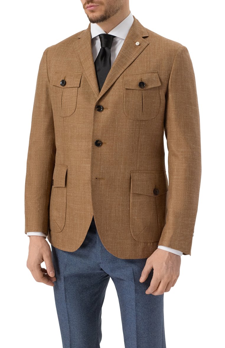 Пиджак из шерсти и шелка LUIGI BIANCHI, арт. 2564/52003, фото 5