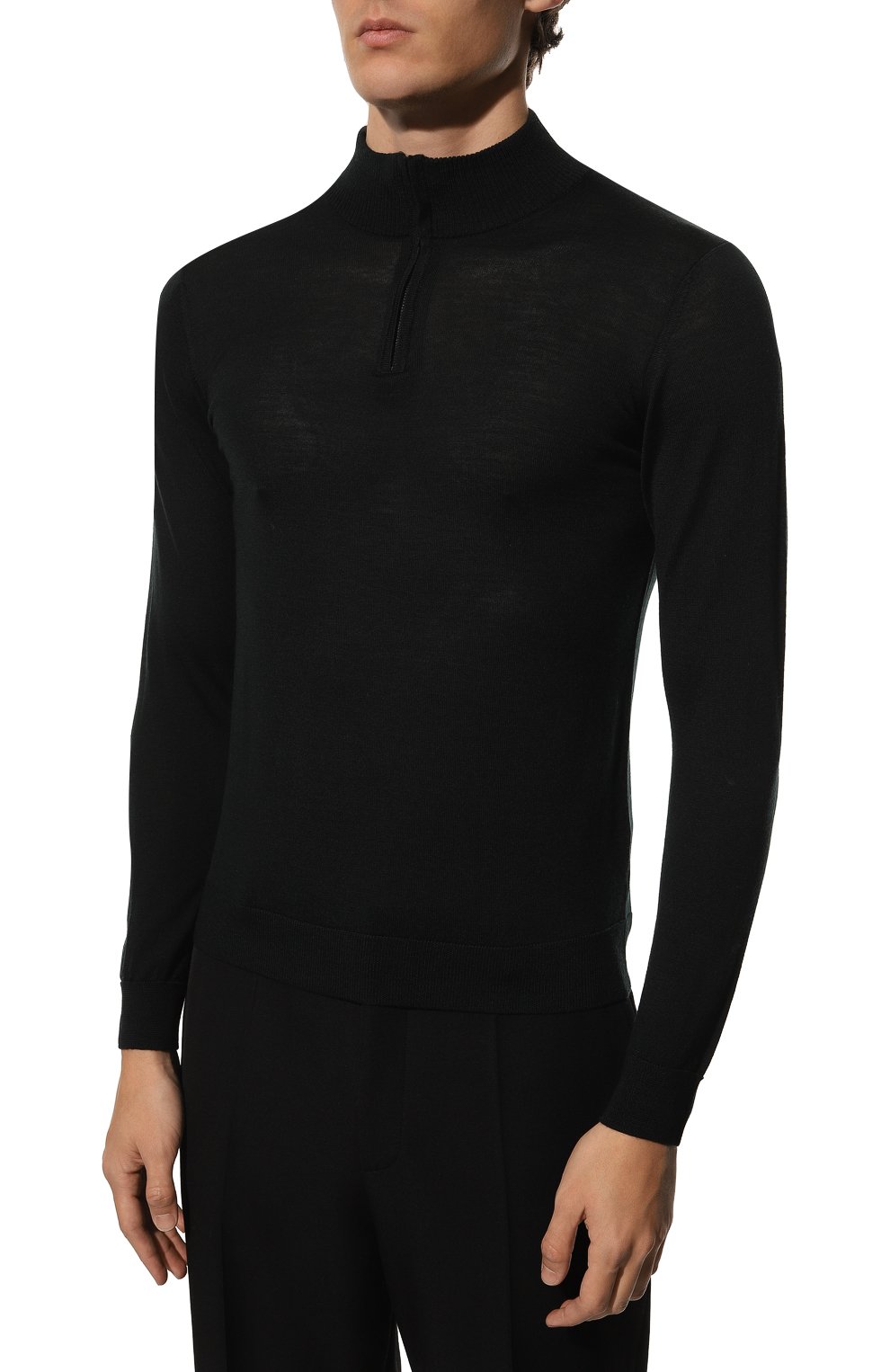 Шерстяной джемпер DANIELE FIESOLI темно-зеленого цвета по цене 17550 руб., арт. DF 0027, фото 3 Шерстяной джемпер DANIELE FIESOLI, арт. DF 0027, фото 3