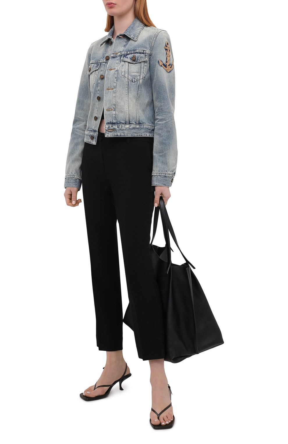 Джинсовая куртка SAINT LAURENT голубого цвета по цене 138500 руб., арт. 653464/Y864L, фото 2 Джинсовая куртка SAINT LAURENT, арт. 653464/Y864L, фото 2