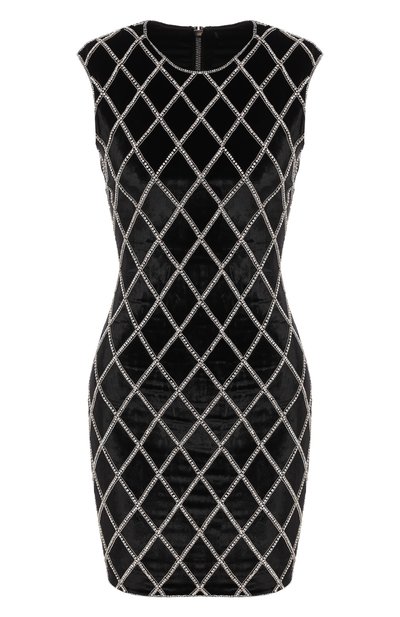Женское платье из смеси вискозы и шелка BALMAIN, арт. SF16829/P014