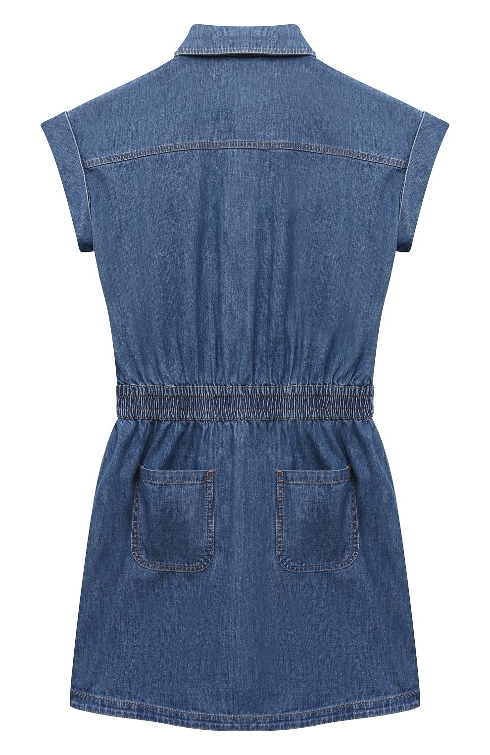 Джинсовое платье BRUNELLO CUCINELLI синего цвета по цене 55700 руб., арт. BH192A309C, фото 2 Джинсовое платье BRUNELLO CUCINELLI, арт. BH192A309C, фото 2