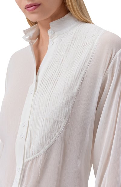 Блузка из хлопка и шелка ISABEL BENENATO, арт. DW81S26, фото 5