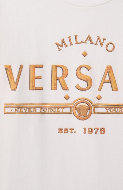 Хлопковая футболка VERSACE, арт. 1018293/1A13076, фото 3