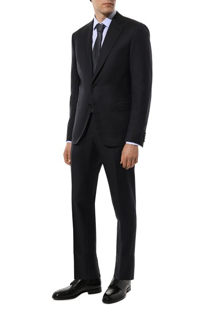 Шерстяной костюм BRIONI темно-синего цвета по цене 364500 руб., арт. RA0B18/PZA18, фото 1 Шерстяной костюм BRIONI, арт. RA0B18/PZA18, фото 1