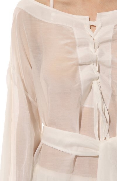 Блузка из хлопка и шелка LILA EUGENIE, арт. 2513, фото 5