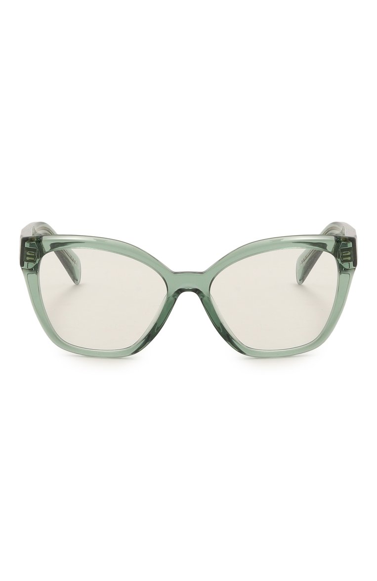 Женские оправа PRADA зеленого цвета, арт. 20ZV-11R101 | Фото 3 (Нос: Не проставлено; Региональные ограничения белый список (Axapta Mercury): Не проставлено; Тип очков: Оправа; Материал: Пластик; Очки форма: Бабочка, Квадратные; Оптика Гендер: оптика-женское)