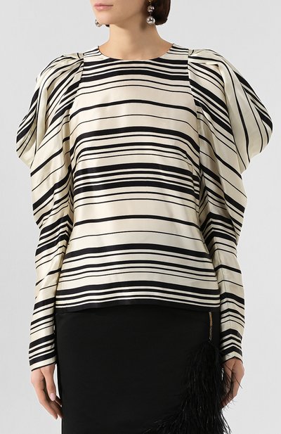 Блузка из смеси вискозы и шелка DRIES VAN NOTEN, арт. 201-10764-9408, фото 3