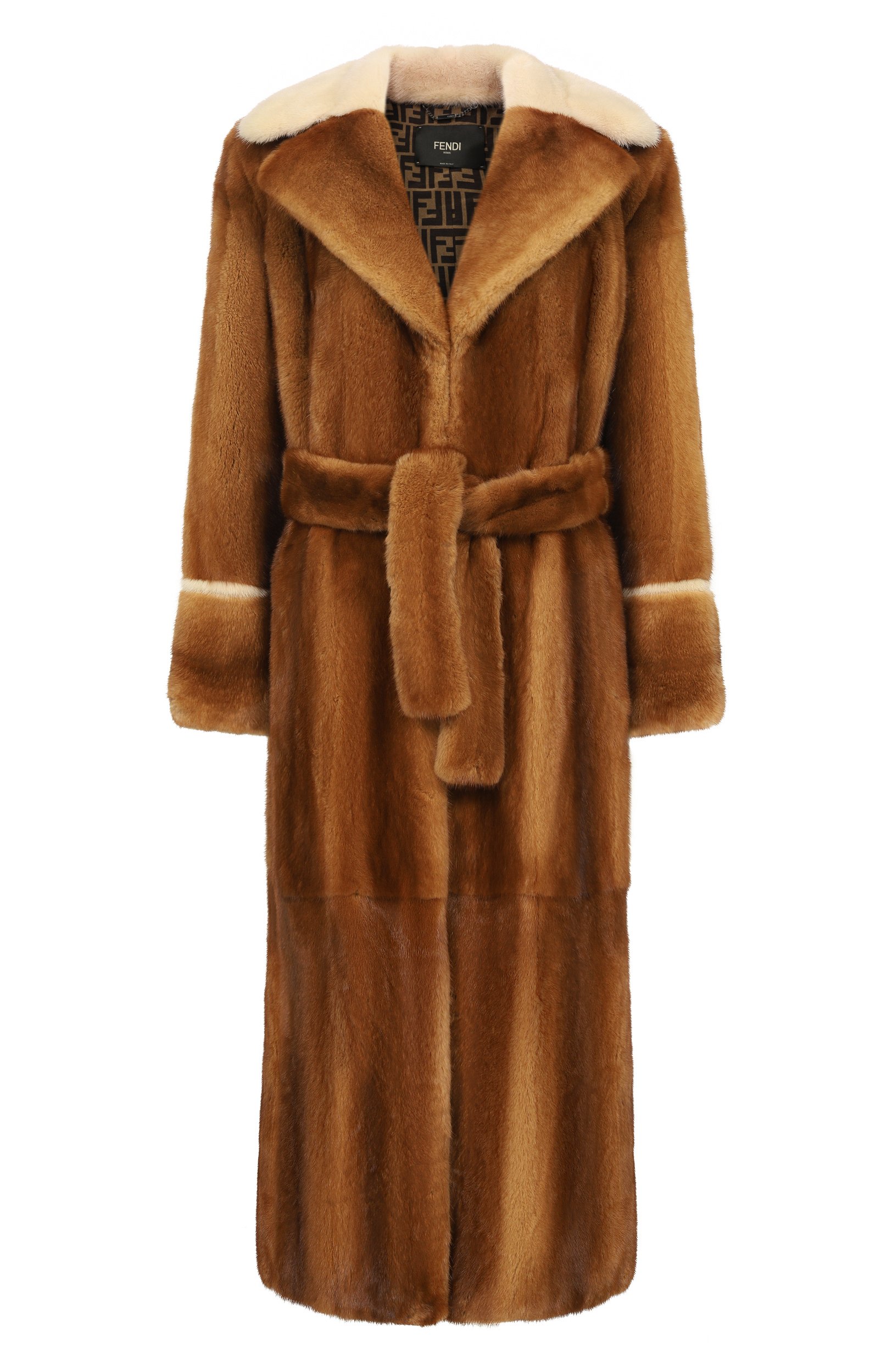 Шуба из норки FENDI коричневого цвета по цене 3755000 руб., арт. FNF93F A3UE, фото 1 Шуба из норки FENDI, арт. FNF93F A3UE, фото 1