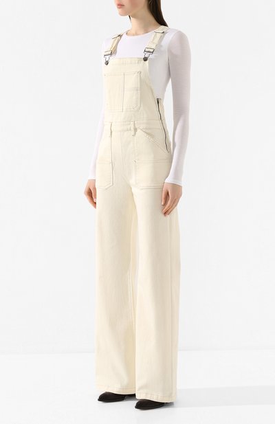 Джинсовый комбинезон FRAME DENIM белого цвета по цене 33600 руб., арт. CCJMP781, фото 3 Джинсовый комбинезон FRAME DENIM, арт. CCJMP781, фото 3