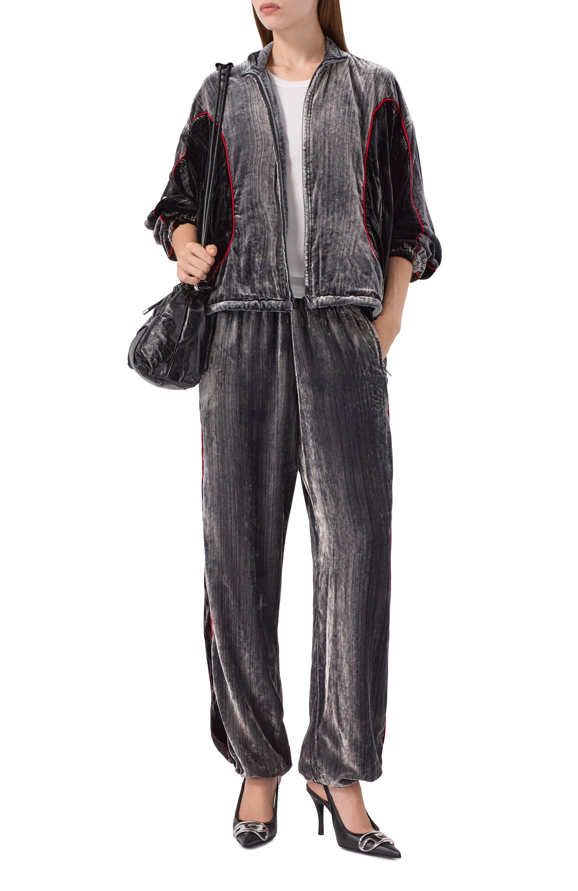 Бархатные брюки DIESEL, арт. A19386/0AJFR, фото 2