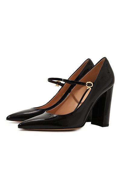 Женские кожаные туфли ribbon jane 100 GIANVITO ROSSI, арт. G22235.00RIC.VERNER0