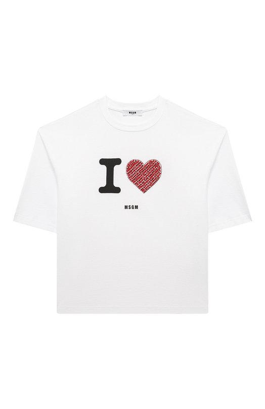

Хлопковая футболка MSGM kids, Белый