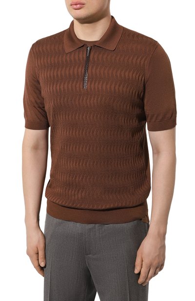 Шелковое поло ZILLI, арт. KZP002M0642VTS000, фото 3