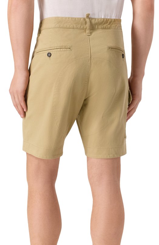 Хлопковые шорты Dsquared2 S74MU0780/S39021 Бежевый  S74MU0780/S39021 Фото 4