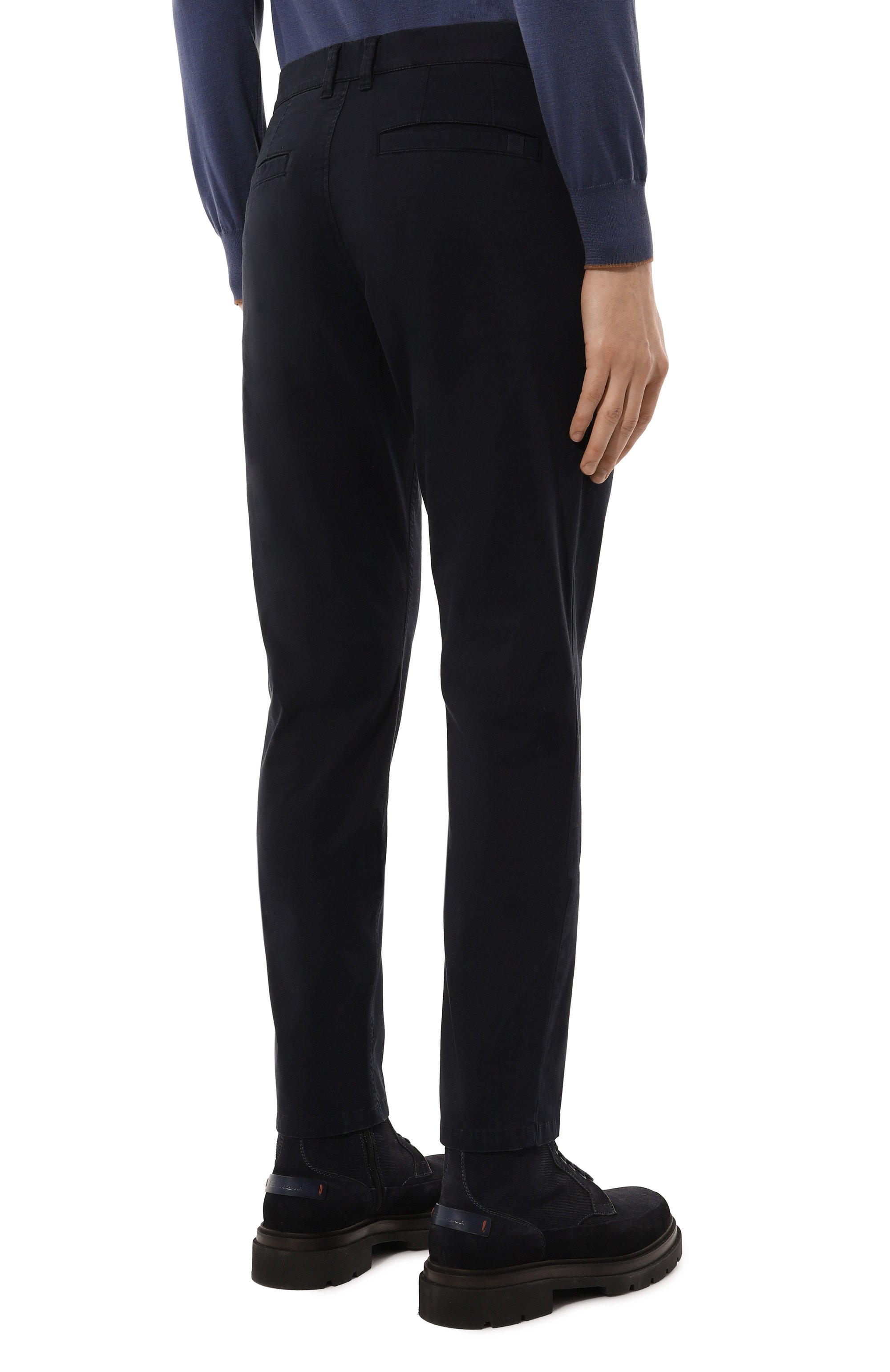 Хлопковые брюки BOGNER темно-синего цвета по цене 23700 руб., арт. 18026888, фото 4 Хлопковые брюки BOGNER, арт. 18026888, фото 4