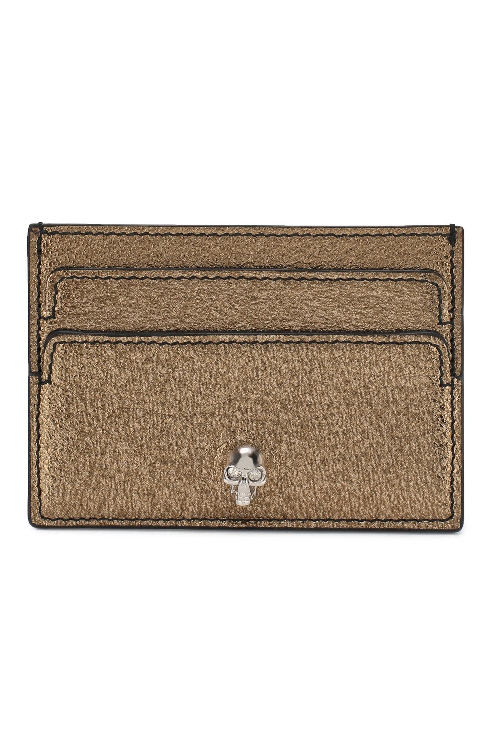 Кожаный футляр для кредитных карт ALEXANDER MCQUEEN золотого цвета по цене 19950 руб., арт. 554193/CSS0I, фото 1 Кожаный футляр для кредитных карт ALEXANDER MCQUEEN, арт. 554193/CSS0I, фото 1