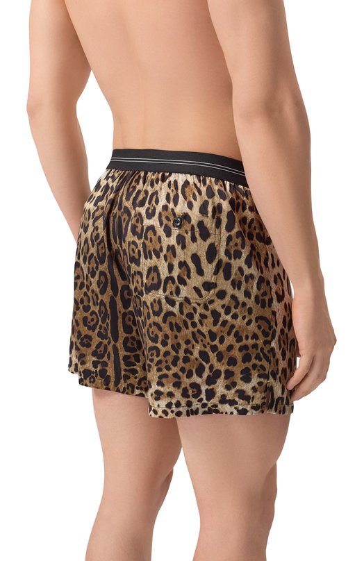 Шелковые боксеры Dolce & Gabbana M4F08T/0NR62 Леопардовый  M4F08T/0NR62 Фото 3