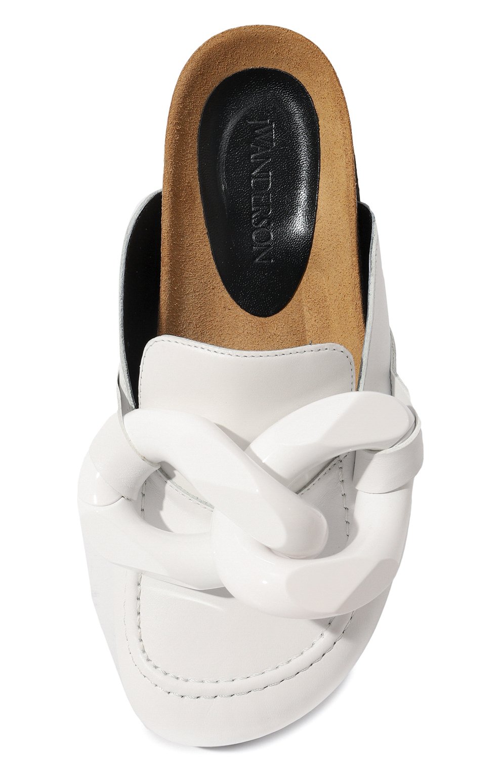 Кожаные сабо chain JW ANDERSON белого цвета по цене 50920 руб., арт. AN35004A 15000, фото 6 Кожаные сабо chain JW ANDERSON, арт. AN35004A 15000, фото 6