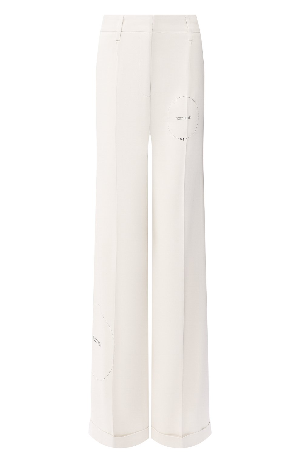 Брюки из вискозы OFF-WHITE белого цвета по цене 71950 руб., арт. 0WCA102S20FAB0040100, фото 1 Брюки из вискозы OFF-WHITE, арт. 0WCA102S20FAB0040100, фото 1