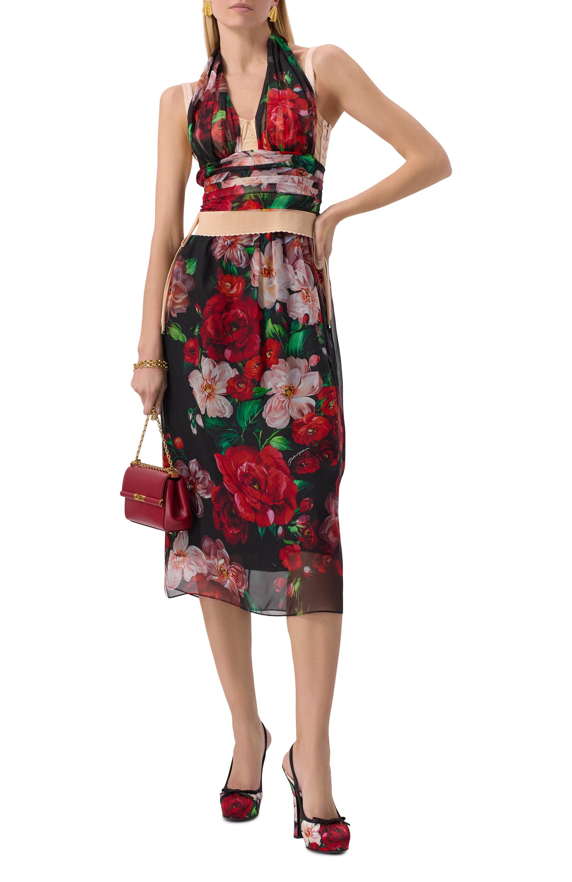 Топ DOLCE & GABBANA разноцветного цвета по цене 310500 руб., арт. F7AW9T/IS1Y6, фото 2 Топ DOLCE & GABBANA, арт. F7AW9T/IS1Y6, фото 2