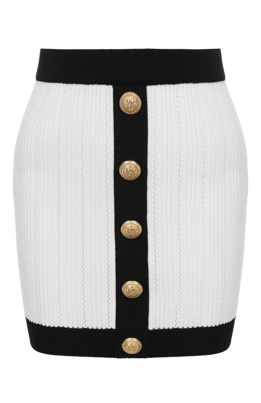 Юбка из вискозы Balmain FF1LB039/KI64 Белый FF1LB039/KI64