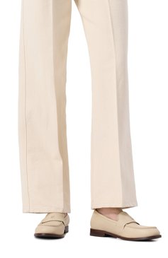 Женские кожаные лоферы KITON бежевого цвета, арт. D59803N0102612 | Фото 3 (Материал внутренний: Натуральная кожа; Подошва: Плоская; Материал внешний: Натуральная кожа; Каблук высота: Низкий)