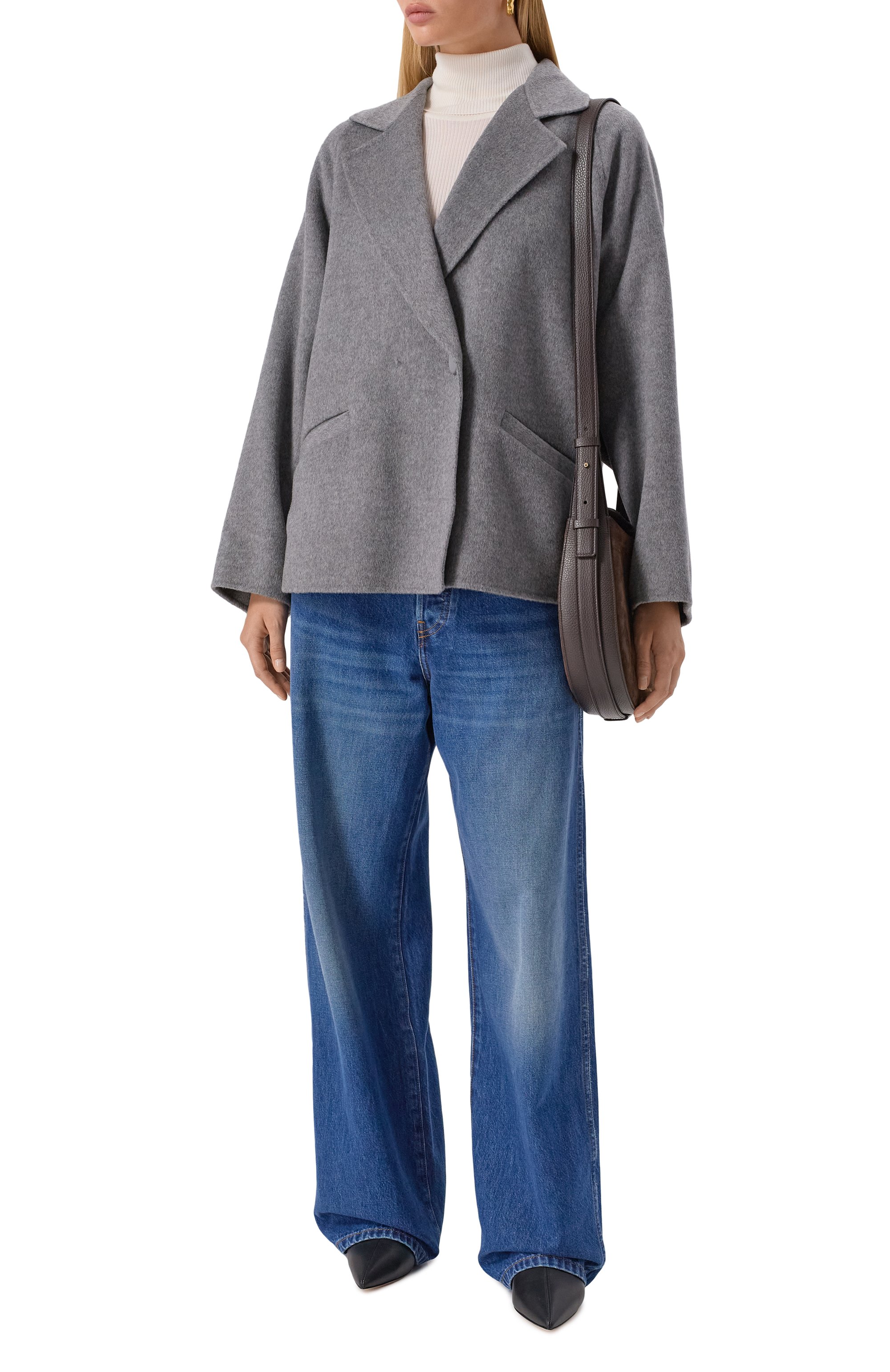 Полупальто из шерсти и кашемира MAX MARA STUDIO, арт. GUINEA, фото 2