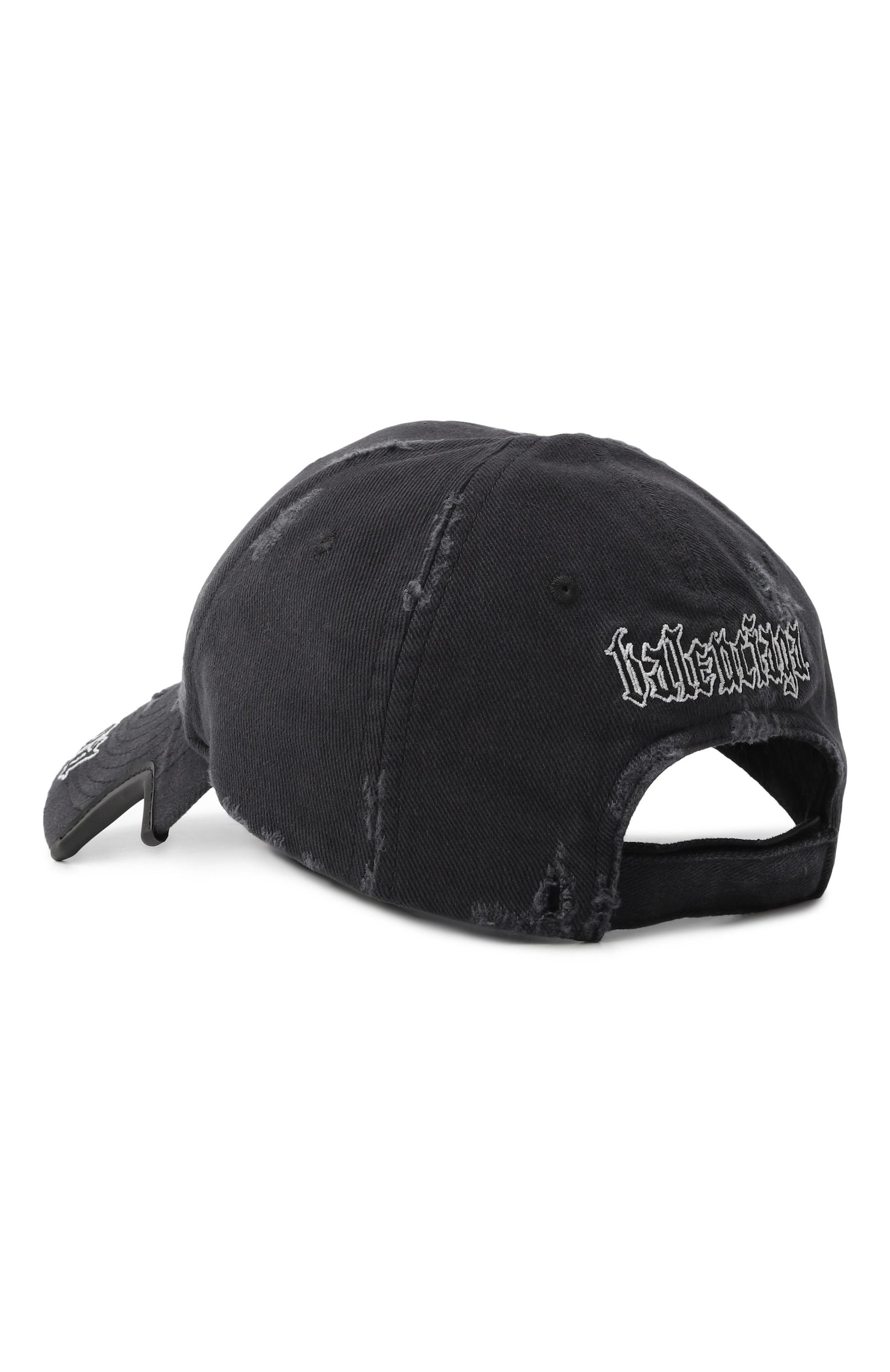 Хлопковая бейсболка BALENCIAGA темно-синего цвета по цене 64850 руб., арт. 834914/410B2, фото 2 Хлопковая бейсболка BALENCIAGA, арт. 834914/410B2, фото 2