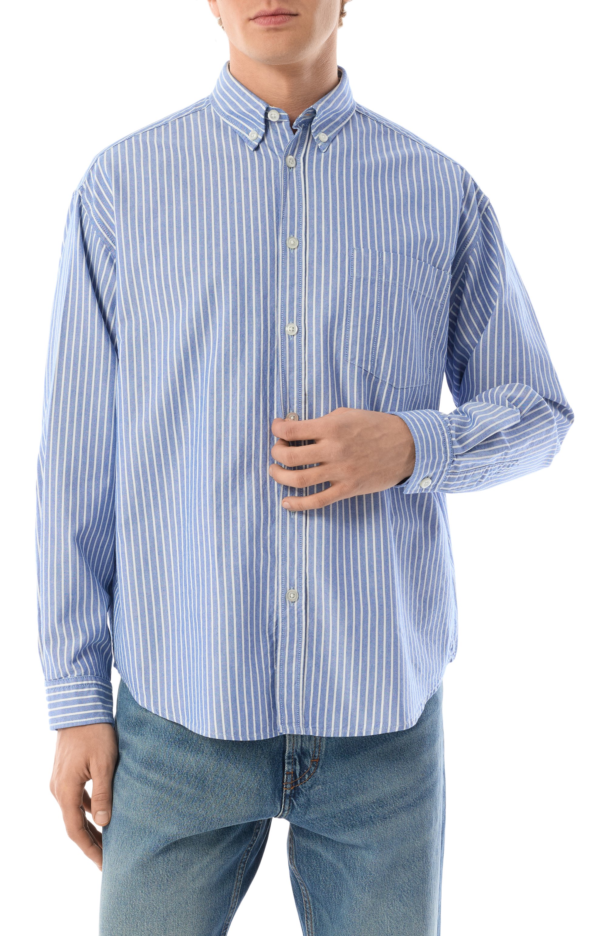 Хлопковая рубашка HUGO BLUE, арт. 50534183, фото 3