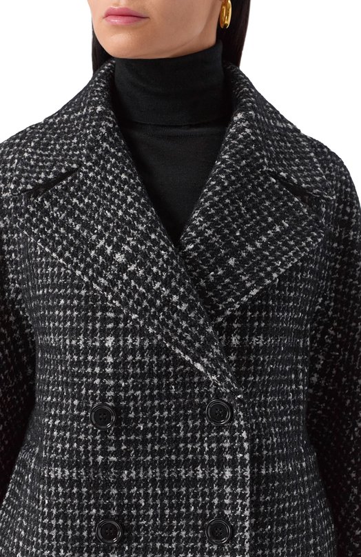 Шерстяное полупальто Dolce & Gabbana F27GDT/FQZA0 Серый  F27GDT/FQZA0 Фото 5