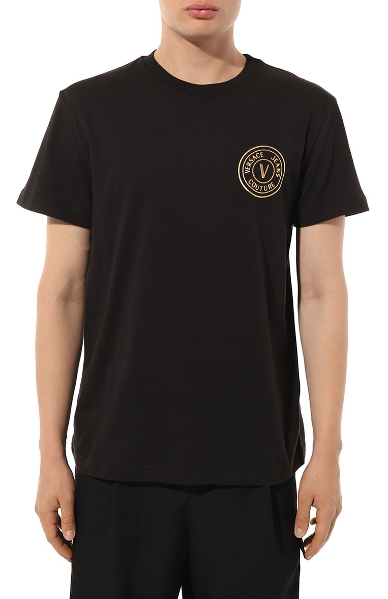Хлопков�ая футболка VERSACE JEANS COUTURE, арт. 75GAHT06/CJ00T, фото 1