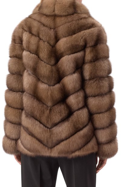 Шуба из меха соболя VICTORIA KUSENKOVA светло-коричневого цвета по цене 4466000 руб., арт. 763600005655, фото 4 Шуба из меха соболя VICTORIA KUSENKOVA, арт. 763600005655, фото 4