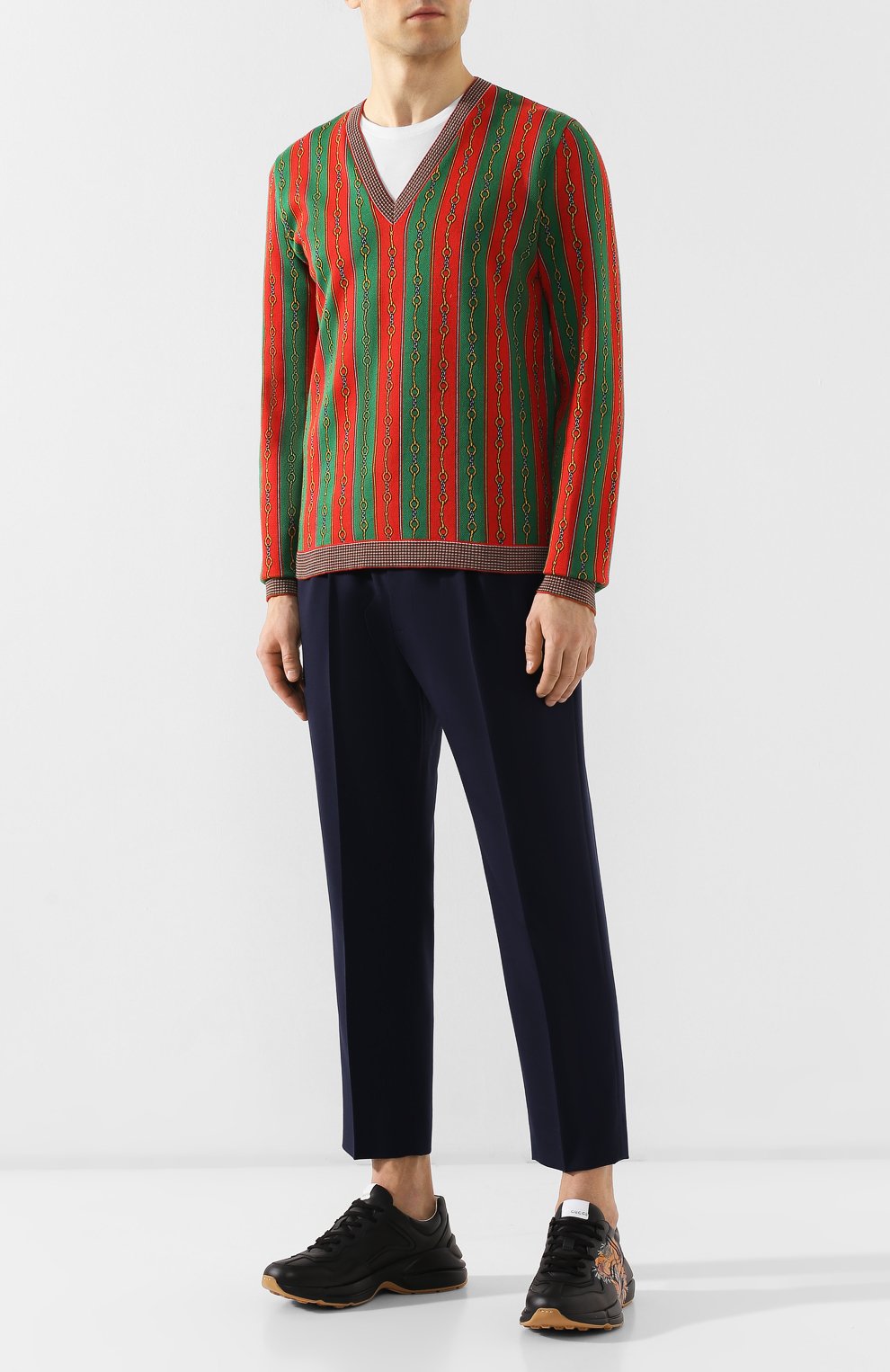 Пуловер из смеси хлопка и шерсти GUCCI, арт. 572623/XKAKW, фото 2