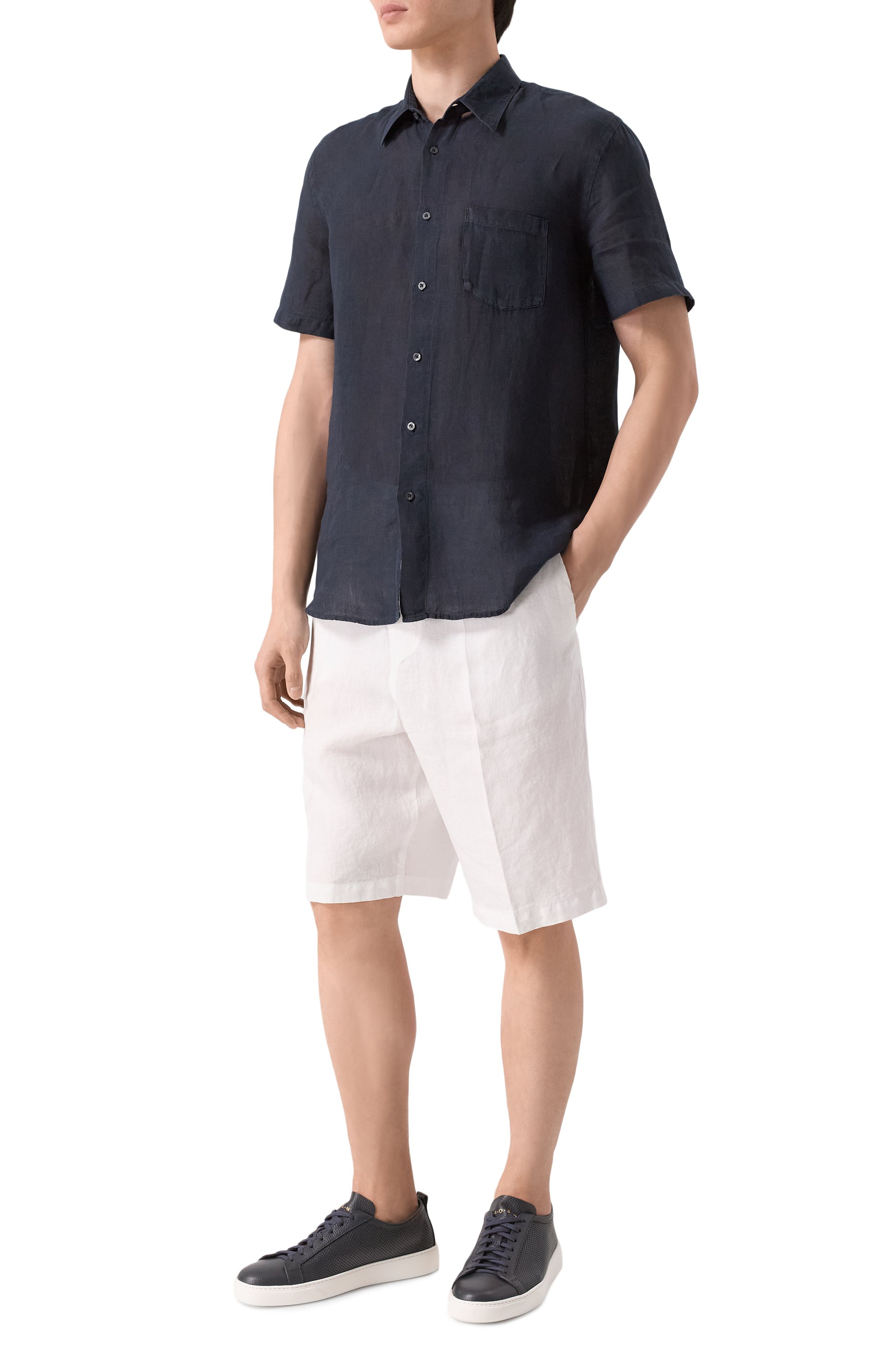 Льняные шорты 120% LINO, арт. 33ALIM29CM/0253/000, фото 2