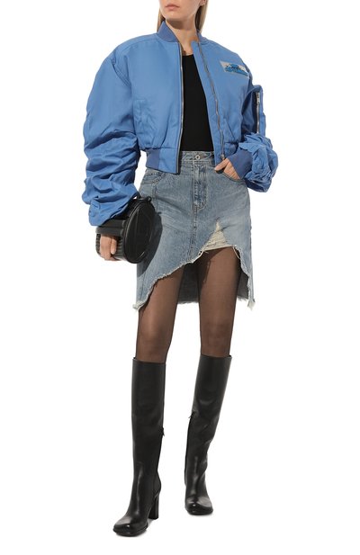 Бомбер RED SEPTEMBER голубого цвета по цене 62990 руб., арт. RSFW23-W15, фото 2 Бомбер RED SEPTEMBER, арт. RSFW23-W15, фото 2