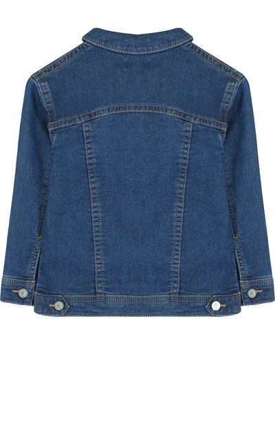 Джинсовая куртка с аппликациями KENZO синего цвета по цене 10450 руб., арт. KL41008/3A-6A, фото 2 Джинсовая куртка с аппликациями KENZO, арт. KL41008/3A-6A, фото 2