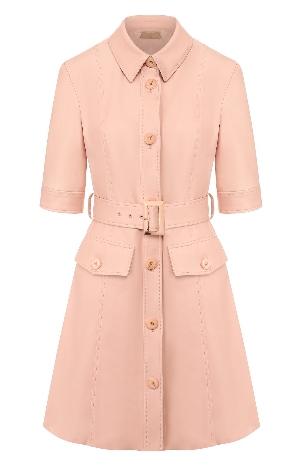 Кожаное платье DROME розового цвета по цене 141000 руб., арт. DPDA356P/D1098P, фото 1 Кожаное платье DROME, арт. DPDA356P/D1098P, фото 1