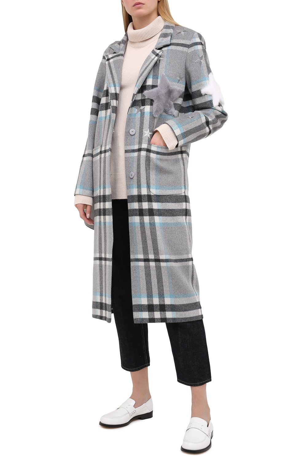 Пальто из шерсти и кашемира SEVEN LAB, арт. CL20-007/2 blue/black, фото 2